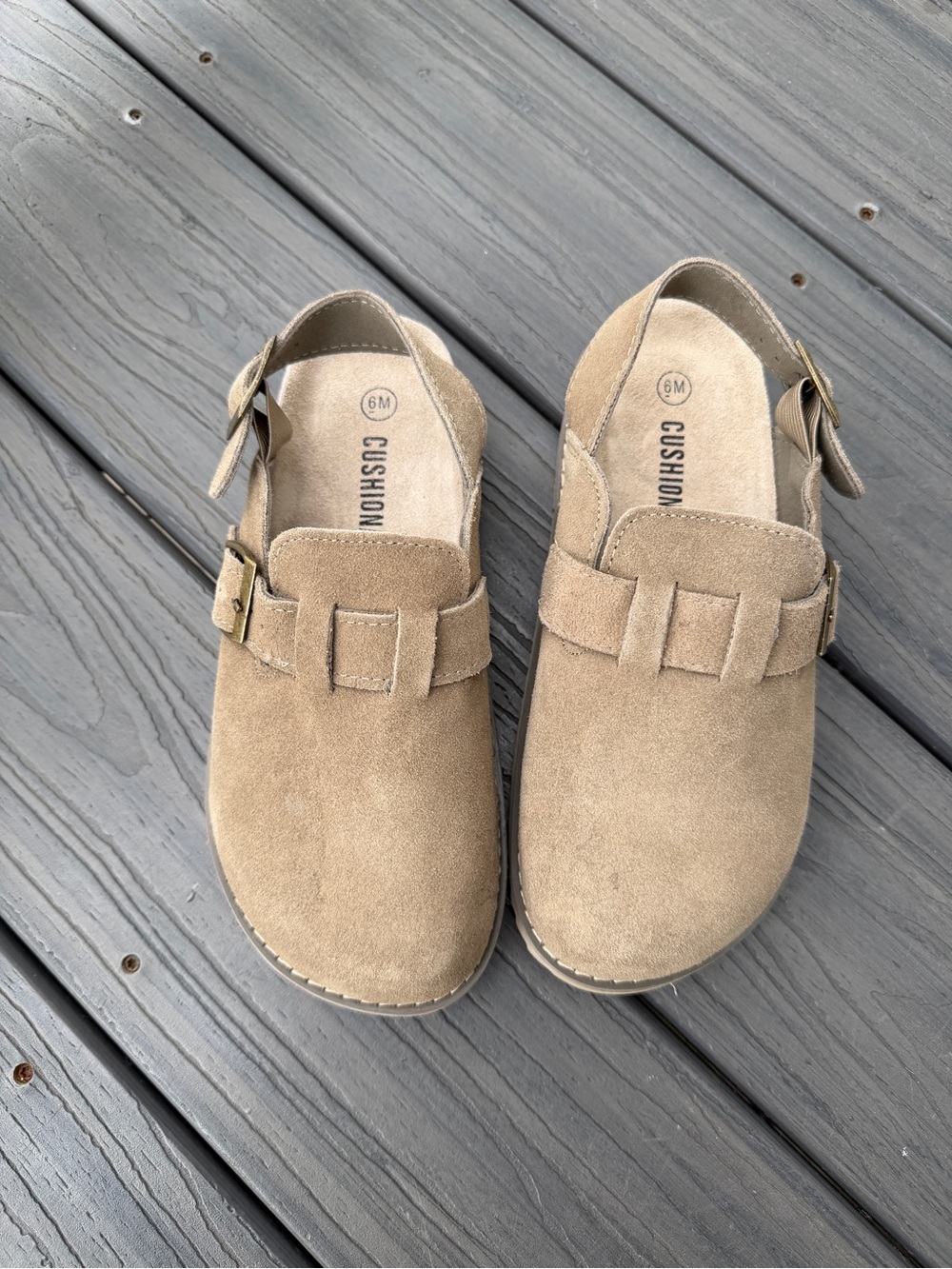 NWOT Cushionaire Brooklyn Suede Women’s Slides- Size 6